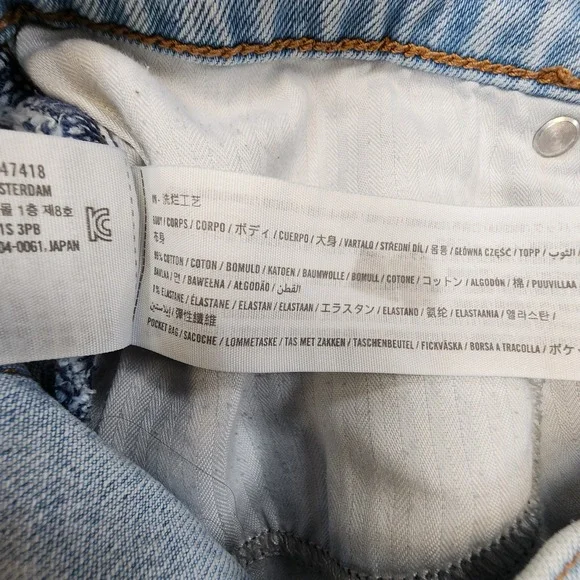 Abercrombie & Fitch The Dad Short Women 33/16 Light Wash High Rise Curve Love - Picture 7 of 7